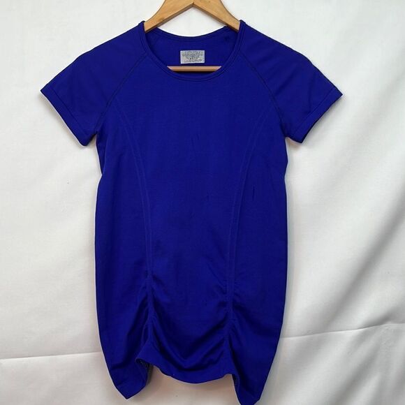 Athleta Purple Performance short sleeve ruched top size XS EUC - Picture 1 of 12